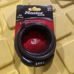 Brand New! Master Lock‎ 8143D Bike Lock Cable with Combination